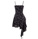 Niulatu Women's Irregular Floral Suspender Dress Holiday Dresses SD231