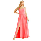 Niulatu Strap Bridesmaid Dresses for Women Chiffon Long Formal Party Prom HZ1007