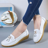 Niulatu Women Flats Ballet Shoes Cut Out Leather Breathable Moccasins Women Boat Shoes Ballerina Ladies Casual Shoes DJSE