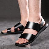 Niulatu Men Sandals Leather New 2025 Fashion Vintage Men Shoes High Quality Soft Comfort Casual Flats Beach Male Slippers DJSE