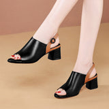 Niulatu Women Sandals Mixed Colors High Heels Peep Toe Dress Shoes Pumps Back Strap Ladies Shoes Roma Sandalias Mujer DJSE