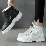 Niulatu Women Winter Boots Ankle Boots Woman Platform Plush Sneakers Ladies Snow Boots Non Slip Shoes New Casual Boots Female DJSE