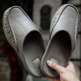 Niulatu Men Loafers Slip On Casual Walking Shoes Designer Men Half Slippers Comfortable Soft Slippers Size DJSE