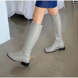 Niulatu Women's Knee High Boots Soft PU Women Long Boots Slip On Woman Boot Thick Platform Round Toe Female Shoes Autumn Winter 2025 DJSE
