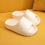 Niulatu Men and Women Slippers Summer Thicken Solid Color Home Indoor Shoes Eva Non-slip Beach Slides Bathroom Shoes Shower Slippers DJSE