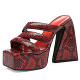 Niulatu Open Toe Platform Flared High Heels women's Sandals Ankle Strap Buckle Summer Fashion Dress Wedding Party Shoes Woman DJSE