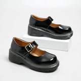 Niulatu literary Retro Women's Shoes Thick Bottom Mori Girl Japanese Mary Jane Single Shoes College Style DJSE