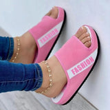 Niulatu Size Comfort Platform Beach Sandals 2025 Summer Fashion Casual Shoes of Women Outdoor Open-toed Cloth Flat Slippers Ladies DJSE