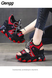 Niulatu Women Fashion Designer Height Increasing Ladies Sandal High Heels Shoes Woman Sport Beach Sandalias Wedges Platform Sandals DJSE