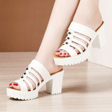 Niulatu 32-43 Summer Wedding Shoes Women Slippers Platform 2025 High Heels Slides Ladies Gladiator Shoes Office Slippers DJSE