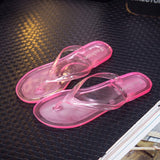 Niulatu Women Slippers Jelly Shoes Candy Colors Transparent Slides Women's Fashion Casual Slip On Flat Beach Female Shoes 2025 DJSE