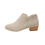 Niulatu Women&#39;s Fashion Spring Autumn Ankle Women Boots Square Heel Slip On Female High Heels Single Shoes Pointed Toe Casual shoes DJSE