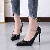 Niulatu Women Pumps High Heels Shoes Woman Stiletto Pointed Toe Female Sexy Party Shoes Office Lady Wedding Party Plus Size DJSE