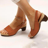 Niulatu Women Sandals 2025 New Summer Sandals Elegant Chunky Heels Sandals Shoes Women Lightweight Women Heels Platform Sandalias Mujer DJSE