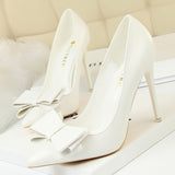Niulatu Shoes Bow-knot Pumps Women High Heels 2025 Fashion Women Heels Lady Stiletto Shoes Wedding Shoes Classic Pumps Footwear DJSE
