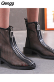 Niulatu Shoes for Women Zip Women's Sandals Summer Daily Sandal Round Toe Ladies Shoe Heels Female Zapatillas De Mujer DJSE