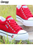 Niulatu Women Inner Height Increasing Canvas Wedge Shoes Trainers Female Sneakers Woman Casual Thick Bottom Sneaker Tennis DJSE