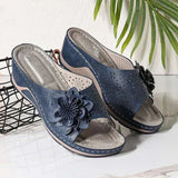 Niulatu Women's Slippers Casual Flower Hollow Wedge Beach Shoes Outdoor Fashion Platform Comfortable Non-slip Sandals Chinelo Macio DJSE