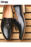 Niulatu Men Slip on Dress Office Wedding Shoes Men Pointed Toe Dress Leather Shoes Luxury Italian Style Formal Party Shoes hj65 DJSE