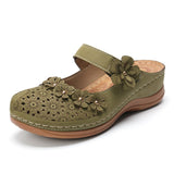 Niulatu Women Fashion Sandals Flat Ladies Flower Sandals Comfortable Female Soft Bottom Shoes Leisure ladies Hollow Out Light Footwear DJSE