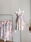 Sweet A Line Halter Pink Floral Summer Short Women Dresses HZ1214