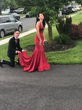 Niulatu Mermaid Prom Dress with Train,Evening Dress HZ1007