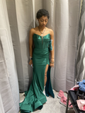 Niulatu Mermaid Sleeveless Evening Dress with Slit HZ1007