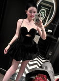 Niulatu A Line Sweetheart Neck Velvet Short Homecoming Dress Outfits HZ0113