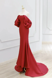 Niulatu Mermaid Satin Prom Dress Vintage Evening Dress HZ1007