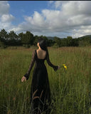 Niulatu Lace Sexy A Line Long Sleeve Evening Dress Prom Dresses Formal Gown HZ0113