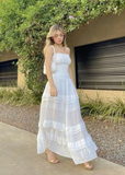 Niulatu White Long Evening Dress Strapless Layered A Line Party Prom Dress HZ1007