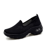 Niulatu Women Sneakers Ladies Slip on Knitting Autumn Walking Shoes Female Casual Comfort 2025 Fashion Woman Loafers Flat Shoes DJSE