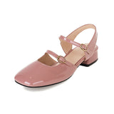 Niulatu Flats Vintage Square Toe Buckle Band Women Casual Loafers Flat Shoes Woman Ballerina Slip On Shallow Solid Moccasins DJSE