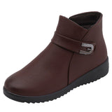 Niulatu Boots For Women 2025 Autumn And Winter Platform Rubber Leather Ankle Tabi Boots Fashion Wedge Heel Black Warm Shoes DJSE