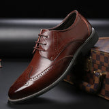 Niulatu / Black / Brown Dress Shoes Mens Business Shoes Genuine Leather Oxford Social Shoes Boys Prom Shoes sdc3 DJSE