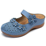 Niulatu Women Fashion Sandals Flat Ladies Flower Sandals Comfortable Female Soft Bottom Shoes Leisure ladies Hollow Out Light Footwear DJSE