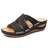 Niulatu Women Sandals Shoes Mixed Color Comfy Orthopedic Ladies Summer Slides Retro Wedges New Luxury Designer Female Footwear DJSE
