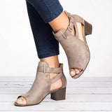 Niulatu Women Pumps Booties Casual Zipper Shoes DJSE