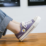 Niulatu New Korean Style Ulzzang Daisy Canvas Shoes for Women 45 White Black Yellow Green Purple Color sneakers women DJSE