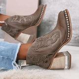 Niulatu Women's Shoes Leather Platform 2025 British Embroidered New Fashion Neutral Elegant Novelty Solid Colors Pointed Boot Female DJSE