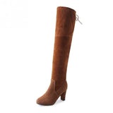 Niulatu to college 2025 Winter Women's Over The Knee Boots Women Suede Woman Skinny Knee High Heels Ladies Autumn Sexy Pumps Female Long Boot Shoes DJSE