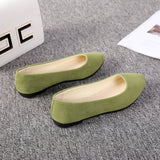 Niulatu Women Flat Shoes Trend Simple Sweet Classic Candy Colors New Autumn Summer Casual Flock Flats Boat Cute Girls Flats Office Shoes DJSE