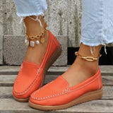 Niulatu Women Flats 2025 Spring Summer Shoes Women Heels 4.3CM Genuine Leather Chaussures Femme Casual Women Loafers Ballet Flat Shoes DJSE