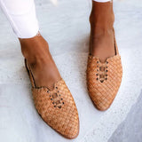 Niulatu Pointed Toe Women Muller Shoes Shoes Low Heels Back Strap Loafers Shallow Mouth Buckle Casual Female Shoes DJSE