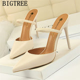 Niulatu Shoes Mules High Heels Bigtree Shoes Stiletto Heels Pumps Women Shoes Extreme High Heels Sexy Chaussures Femme Ayakkabi DJSE