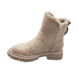Niulatu Plus Velvet Thick Warm Cotton Shoes With Winter Women's Boots Beige 39 DJSE