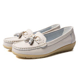 Niulatu Woman Flat Female Moccasins Tassel Loafers Ladies Wedges Women Solid Comfort Mom Shoes Women's Footwear Plus Size 44 DJSE