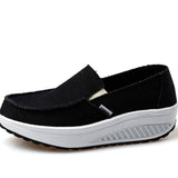 Niulatu Women Canvas Shoes Platform Slip On Loafers Shoes Woman Flats Walking Sneakers Women Swing Casual Shoes WSH2924 DJSE