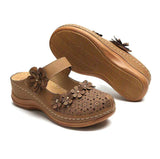 Niulatu Women's Slippers Casual Flower Hollow Wedge Beach Shoes Outdoor Fashion Platform Comfortable Non-slip Sandals Chinelo Macio DJSE