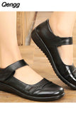 Niulatu Leather Flats Ladies Loafers Big Size 41 42 Women Falts 2025 New Spring Female Casual Flats Soft Woman Shoes DJSE